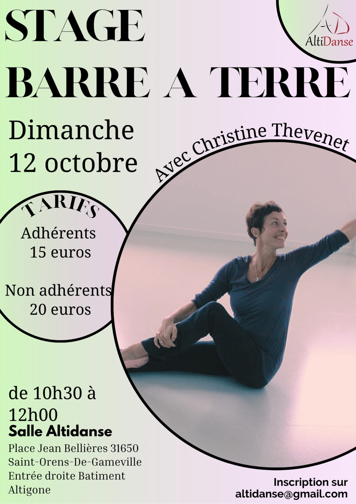 Premier Stage BARRE A TERRE de l’année 2025-2026
